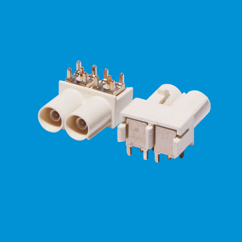 FAKRA公頭雙頭短體型90度插板