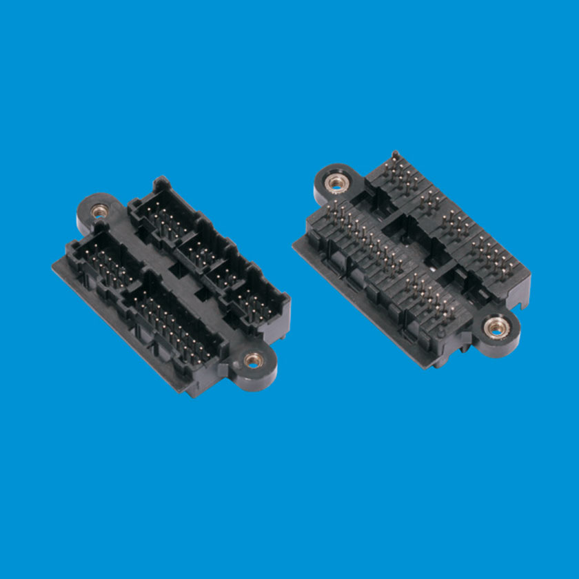 60P雙耳黑膠180度插座短針