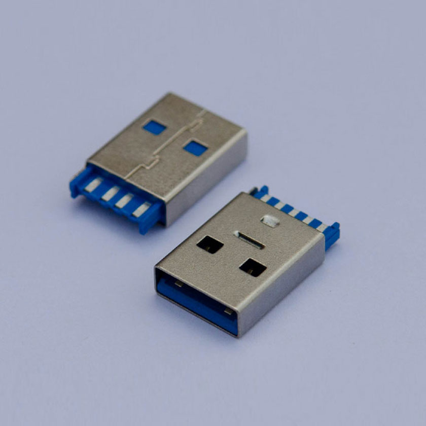 USB 3.0 A M 焊線短體一體式