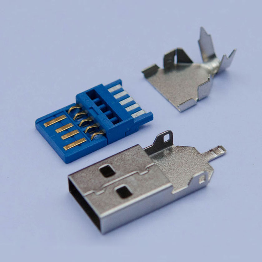 USB 3.0 A M 短體三件式