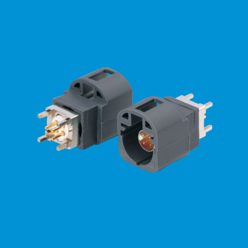 LVDS 4P公頭 G型灰色180度立式插座