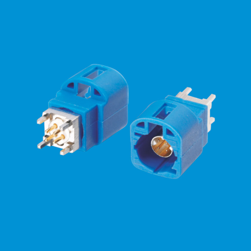 LVDS 4P公頭 C型藍(lán)色180度立式插座